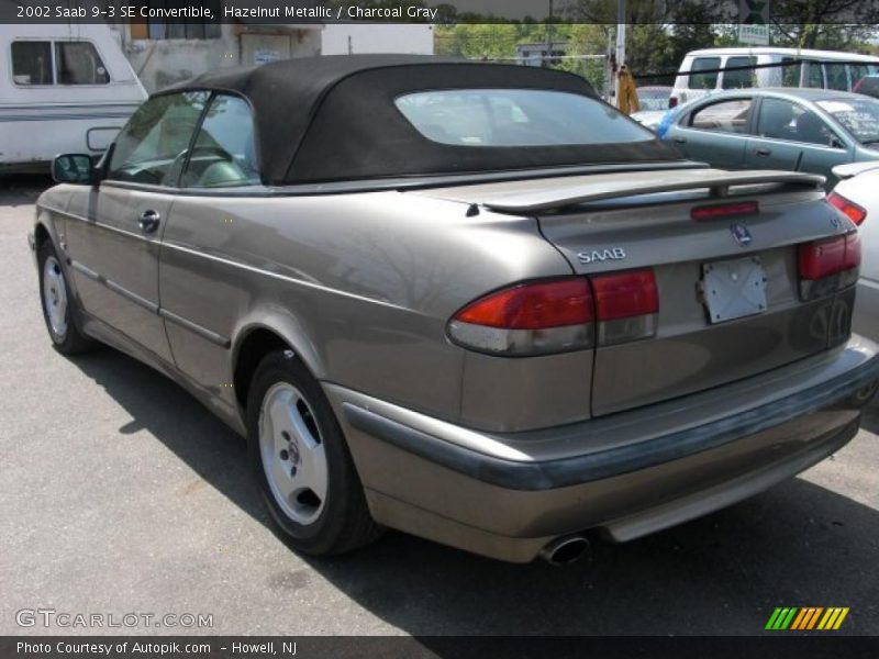 Hazelnut Metallic / Charcoal Gray 2002 Saab 9-3 SE Convertible