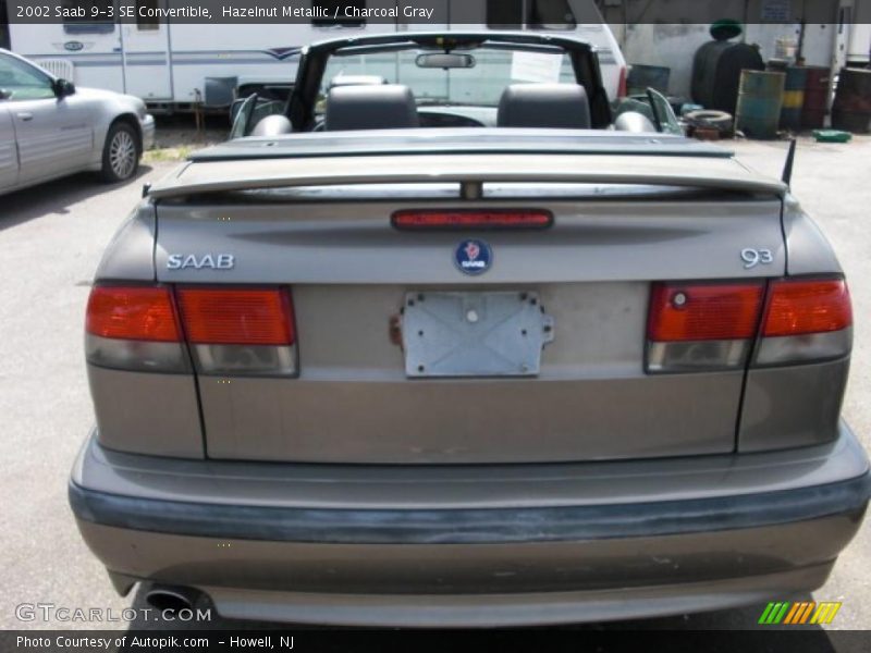 Hazelnut Metallic / Charcoal Gray 2002 Saab 9-3 SE Convertible