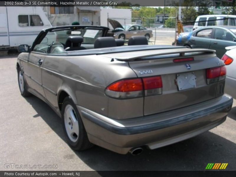 Hazelnut Metallic / Charcoal Gray 2002 Saab 9-3 SE Convertible