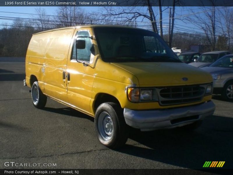 Yellow / Medium Gray 1996 Ford E Series Van E250 Commercial