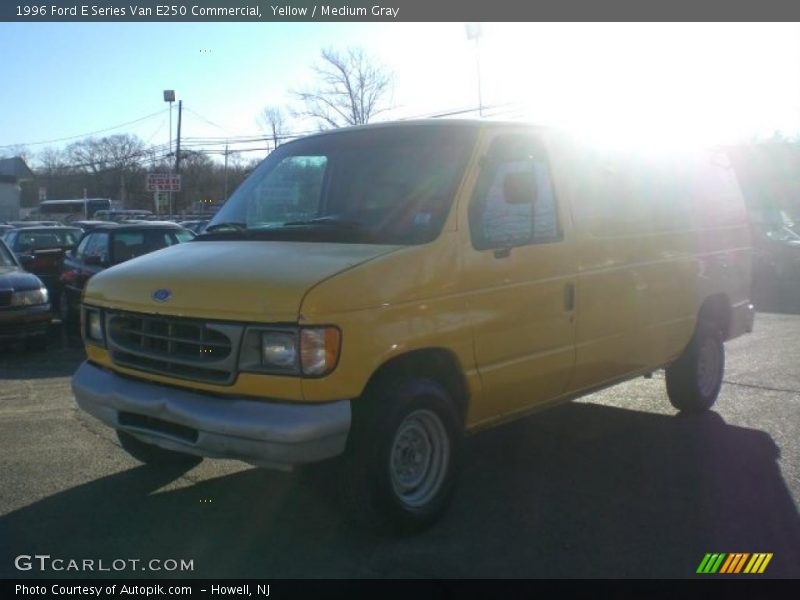 Yellow / Medium Gray 1996 Ford E Series Van E250 Commercial