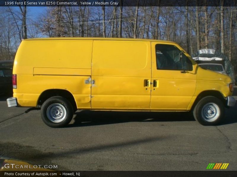 Yellow / Medium Gray 1996 Ford E Series Van E250 Commercial