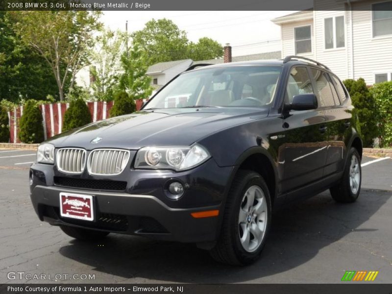 Monaco Blue Metallic / Beige 2008 BMW X3 3.0si