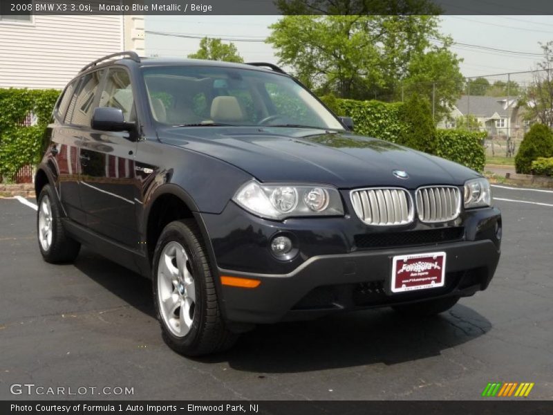 Monaco Blue Metallic / Beige 2008 BMW X3 3.0si