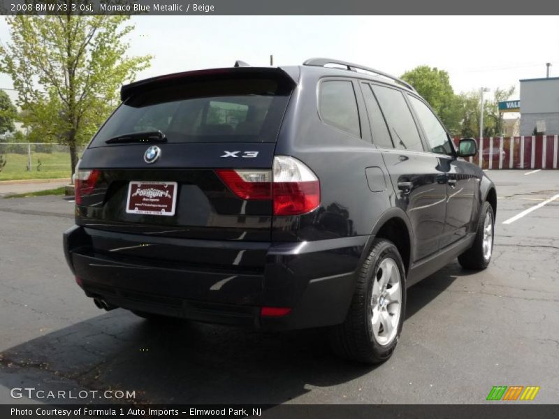 Monaco Blue Metallic / Beige 2008 BMW X3 3.0si