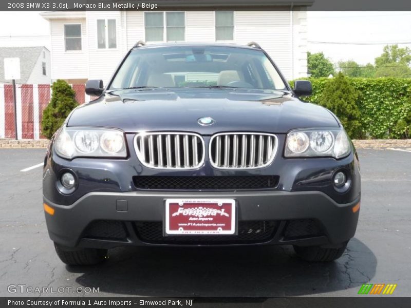 Monaco Blue Metallic / Beige 2008 BMW X3 3.0si