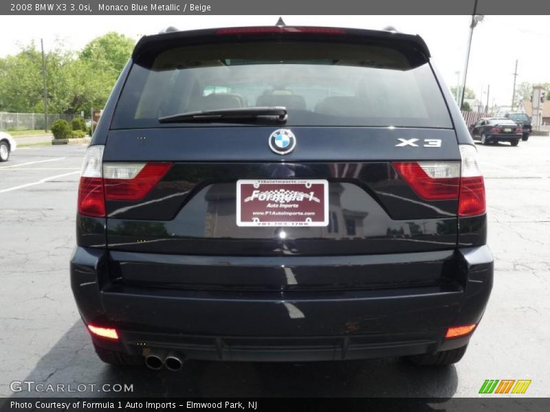 Monaco Blue Metallic / Beige 2008 BMW X3 3.0si