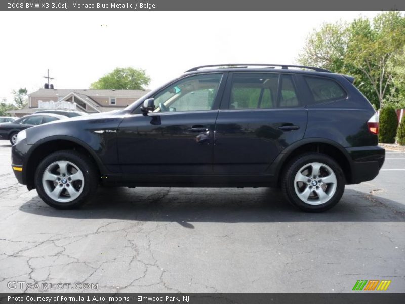 Monaco Blue Metallic / Beige 2008 BMW X3 3.0si