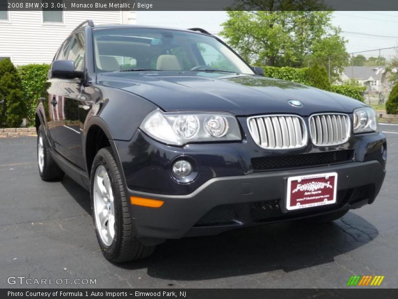 Monaco Blue Metallic / Beige 2008 BMW X3 3.0si