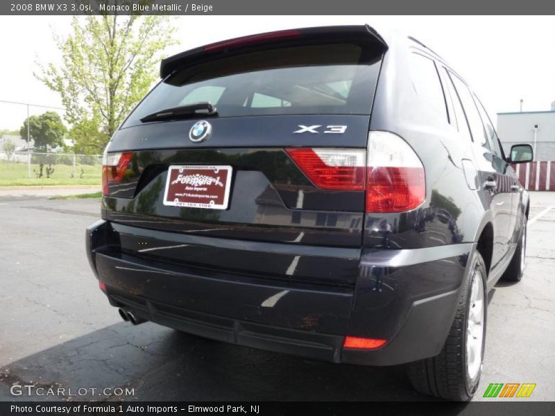 Monaco Blue Metallic / Beige 2008 BMW X3 3.0si
