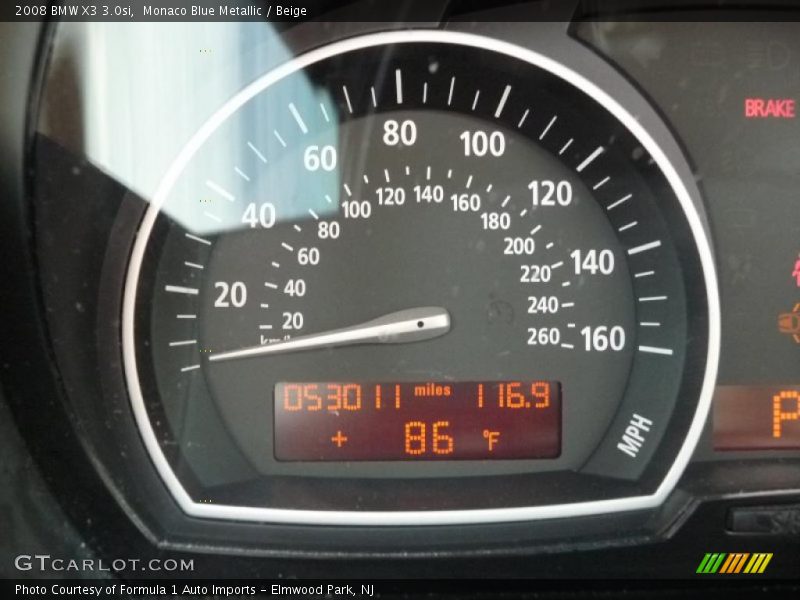 Monaco Blue Metallic / Beige 2008 BMW X3 3.0si