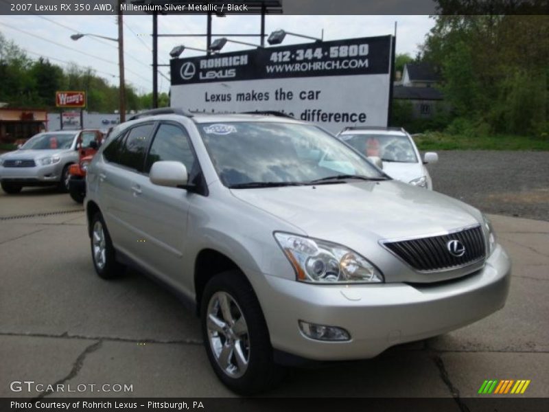 Millennium Silver Metallic / Black 2007 Lexus RX 350 AWD