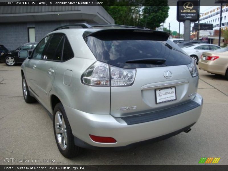 Millennium Silver Metallic / Black 2007 Lexus RX 350 AWD