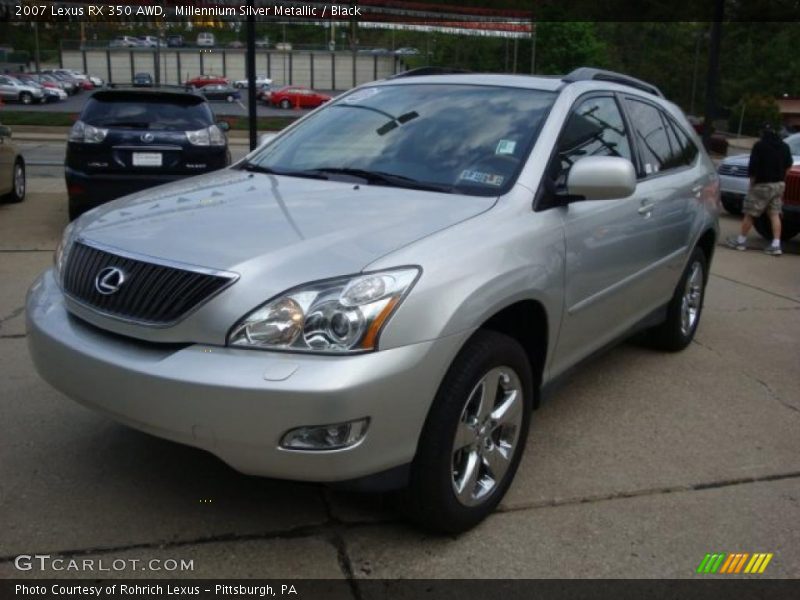 Millennium Silver Metallic / Black 2007 Lexus RX 350 AWD