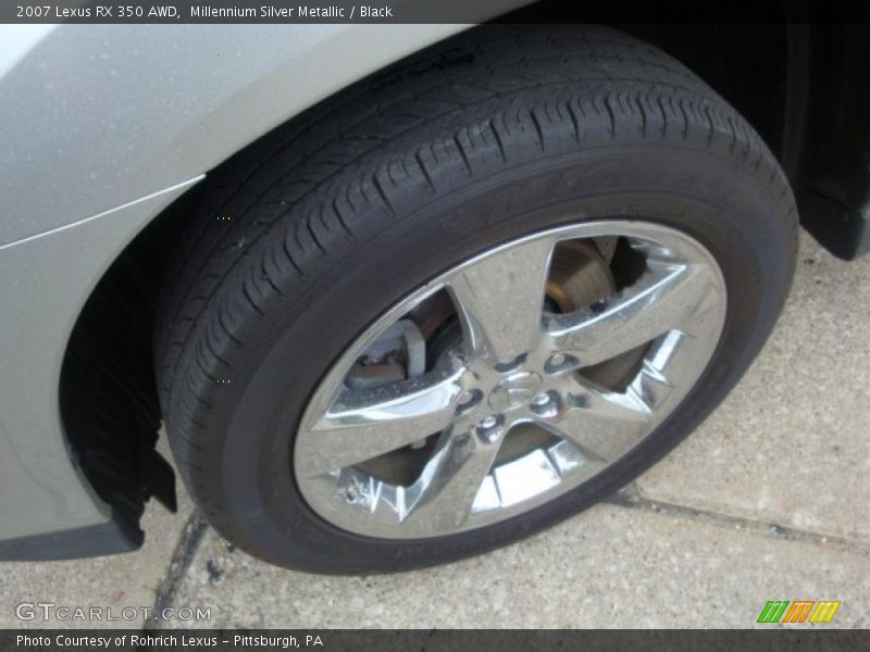 Millennium Silver Metallic / Black 2007 Lexus RX 350 AWD