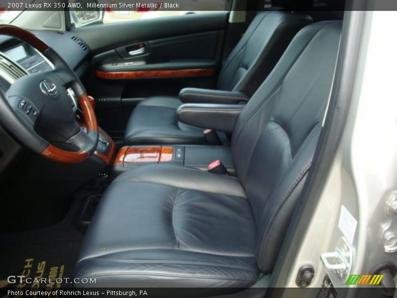 Millennium Silver Metallic / Black 2007 Lexus RX 350 AWD