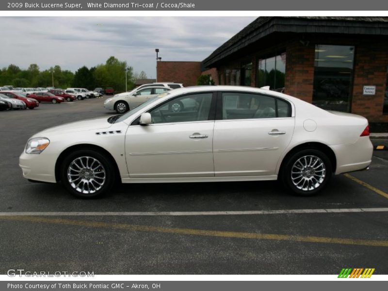 White Diamond Tri-coat / Cocoa/Shale 2009 Buick Lucerne Super