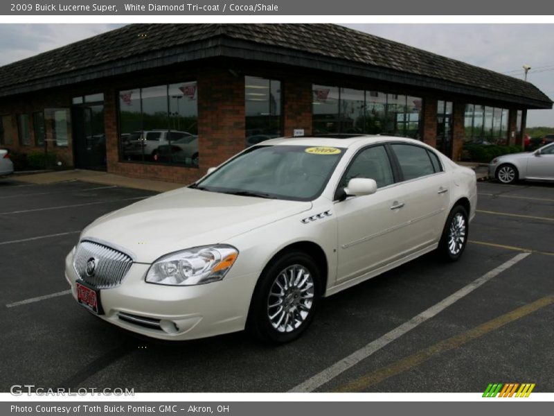 White Diamond Tri-coat / Cocoa/Shale 2009 Buick Lucerne Super