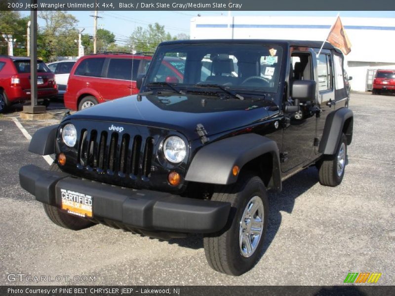Black / Dark Slate Gray/Medium Slate Gray 2009 Jeep Wrangler Unlimited X 4x4