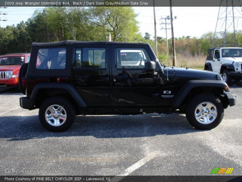 Black / Dark Slate Gray/Medium Slate Gray 2009 Jeep Wrangler Unlimited X 4x4