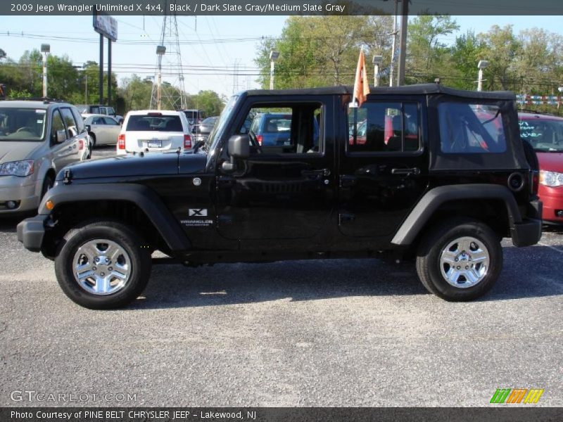 Black / Dark Slate Gray/Medium Slate Gray 2009 Jeep Wrangler Unlimited X 4x4