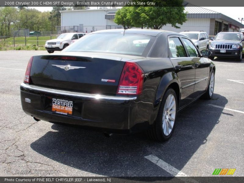 Brilliant Black Crystal Pearl / Dark Slate Gray 2008 Chrysler 300 C HEMI SRT Design