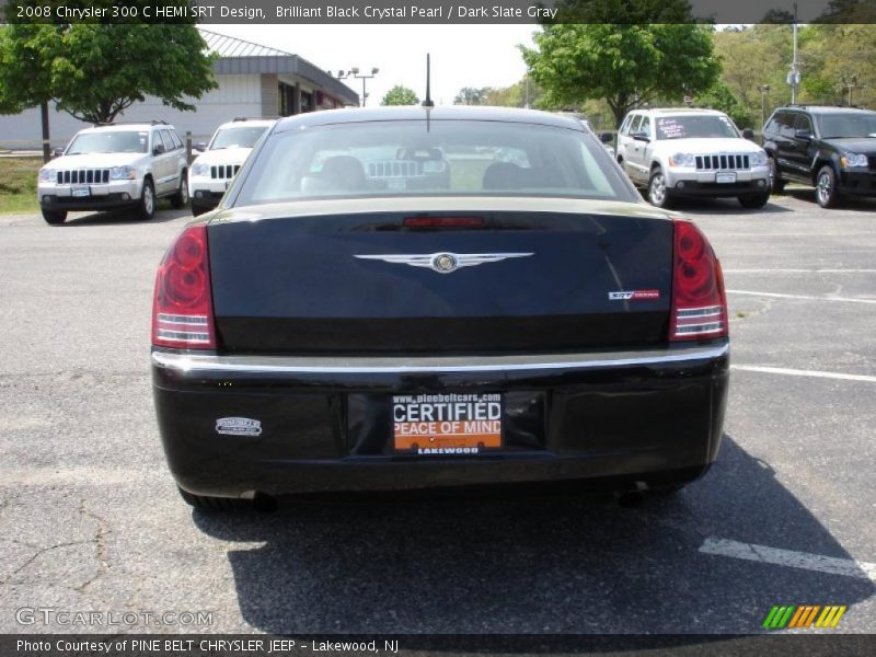 Brilliant Black Crystal Pearl / Dark Slate Gray 2008 Chrysler 300 C HEMI SRT Design