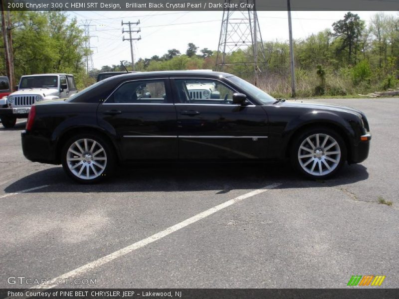 Brilliant Black Crystal Pearl / Dark Slate Gray 2008 Chrysler 300 C HEMI SRT Design