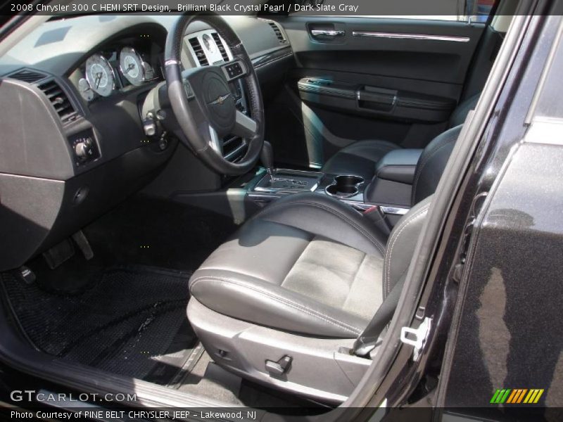 Brilliant Black Crystal Pearl / Dark Slate Gray 2008 Chrysler 300 C HEMI SRT Design
