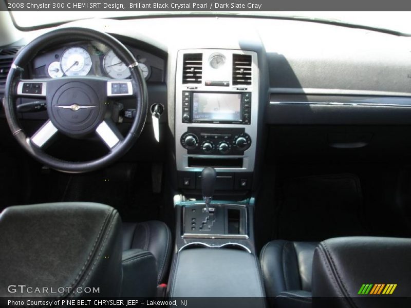 Brilliant Black Crystal Pearl / Dark Slate Gray 2008 Chrysler 300 C HEMI SRT Design
