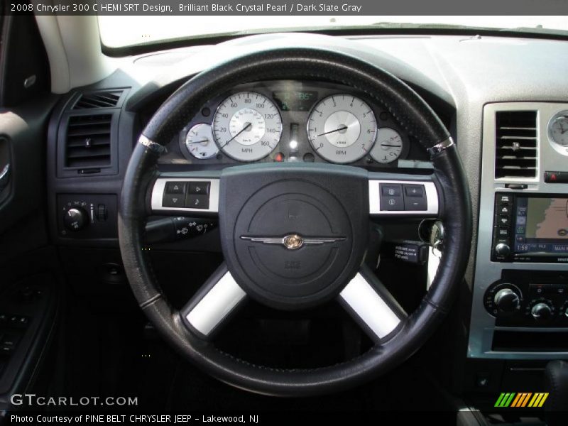 Brilliant Black Crystal Pearl / Dark Slate Gray 2008 Chrysler 300 C HEMI SRT Design