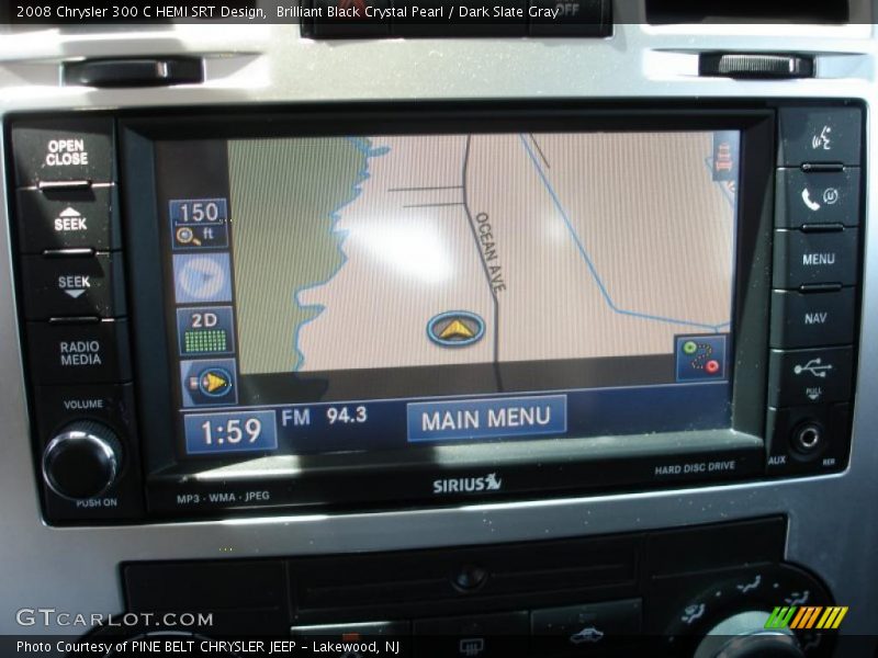 Brilliant Black Crystal Pearl / Dark Slate Gray 2008 Chrysler 300 C HEMI SRT Design