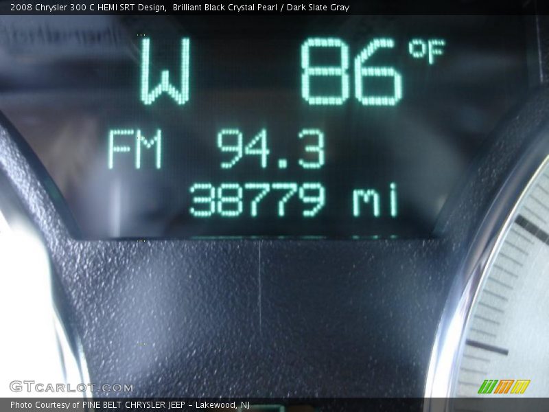 Brilliant Black Crystal Pearl / Dark Slate Gray 2008 Chrysler 300 C HEMI SRT Design