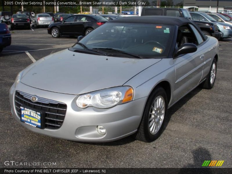 Brilliant Silver Metallic / Dark Slate Gray 2005 Chrysler Sebring Touring Convertible