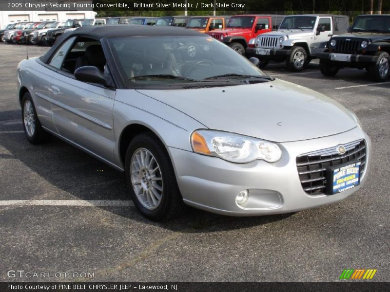 Brilliant Silver Metallic / Dark Slate Gray 2005 Chrysler Sebring Touring Convertible