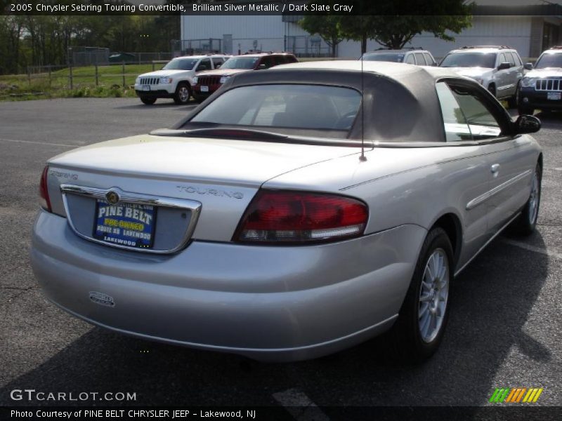 Brilliant Silver Metallic / Dark Slate Gray 2005 Chrysler Sebring Touring Convertible