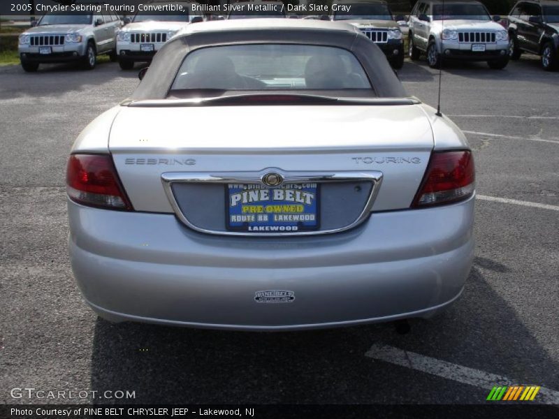 Brilliant Silver Metallic / Dark Slate Gray 2005 Chrysler Sebring Touring Convertible