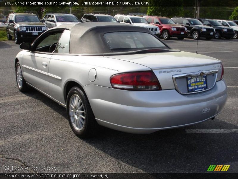 Brilliant Silver Metallic / Dark Slate Gray 2005 Chrysler Sebring Touring Convertible