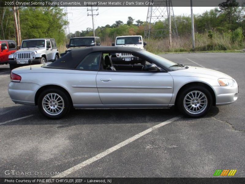 Brilliant Silver Metallic / Dark Slate Gray 2005 Chrysler Sebring Touring Convertible