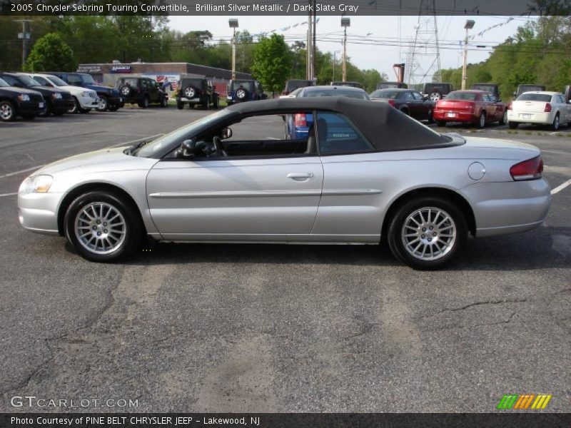 Brilliant Silver Metallic / Dark Slate Gray 2005 Chrysler Sebring Touring Convertible
