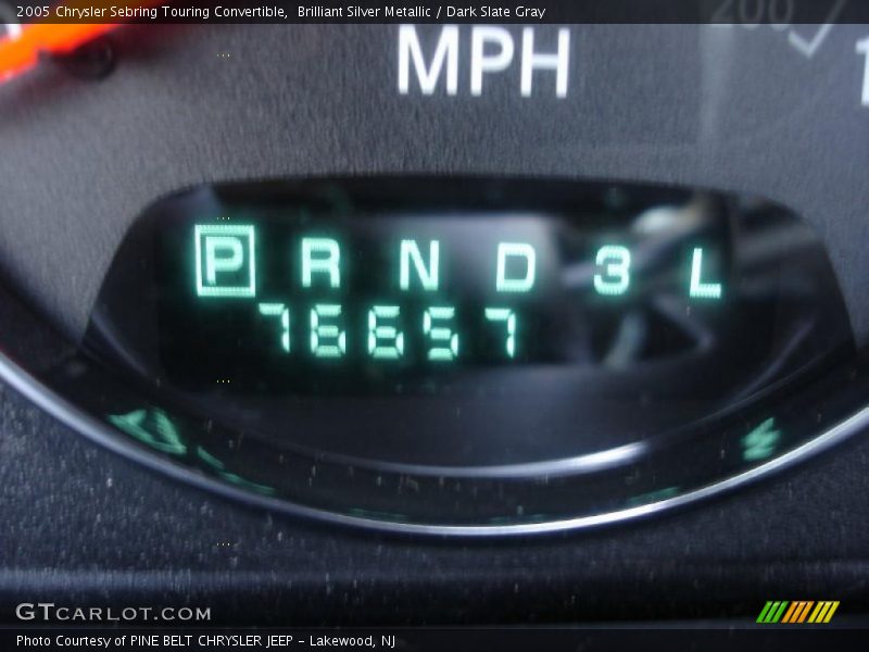 Brilliant Silver Metallic / Dark Slate Gray 2005 Chrysler Sebring Touring Convertible