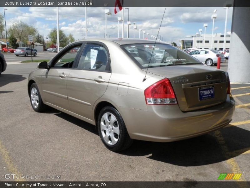 Sand Beige / Beige 2008 Kia Spectra EX Sedan