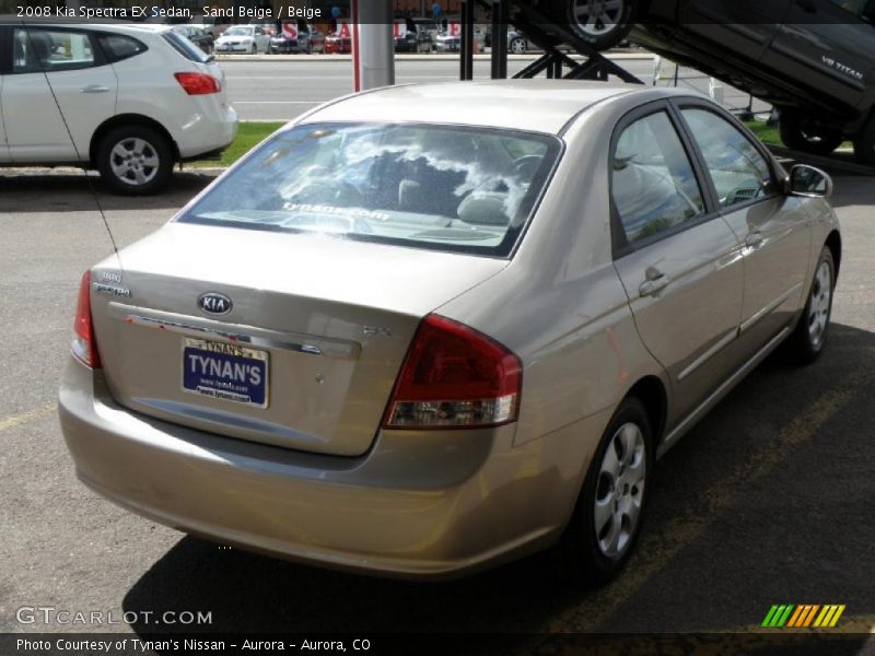 Sand Beige / Beige 2008 Kia Spectra EX Sedan