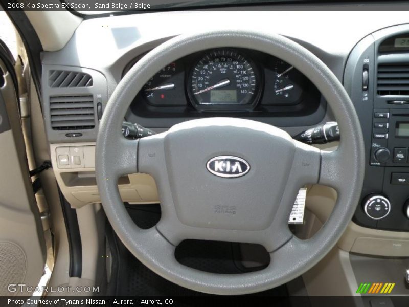 Sand Beige / Beige 2008 Kia Spectra EX Sedan