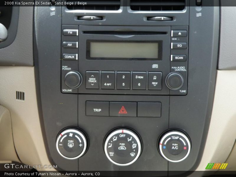 Sand Beige / Beige 2008 Kia Spectra EX Sedan