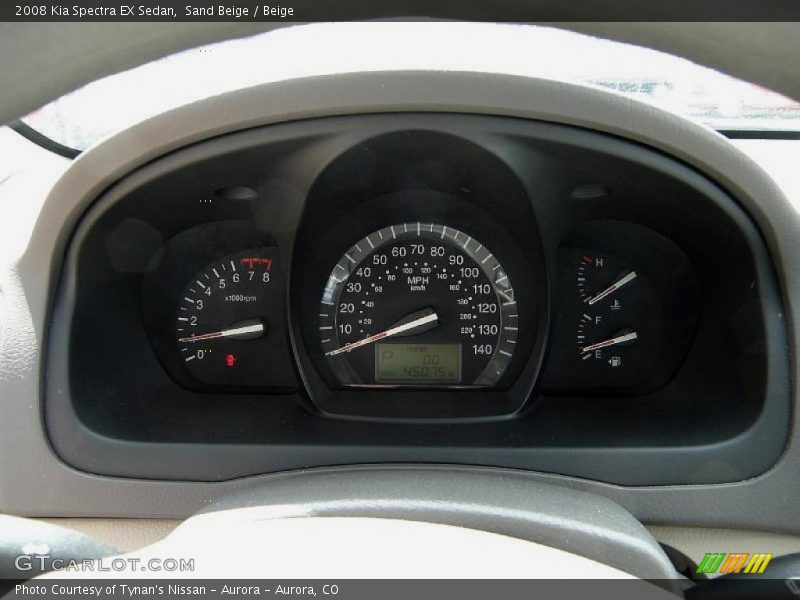 Sand Beige / Beige 2008 Kia Spectra EX Sedan