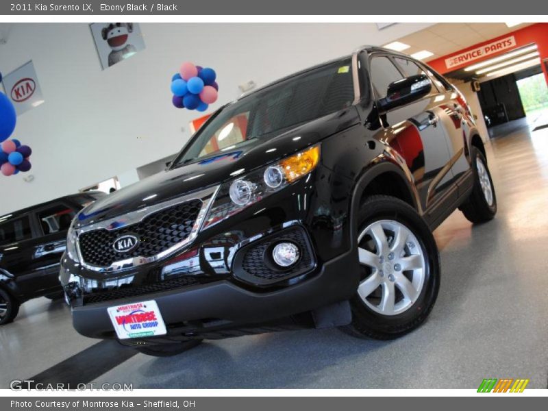 Ebony Black / Black 2011 Kia Sorento LX