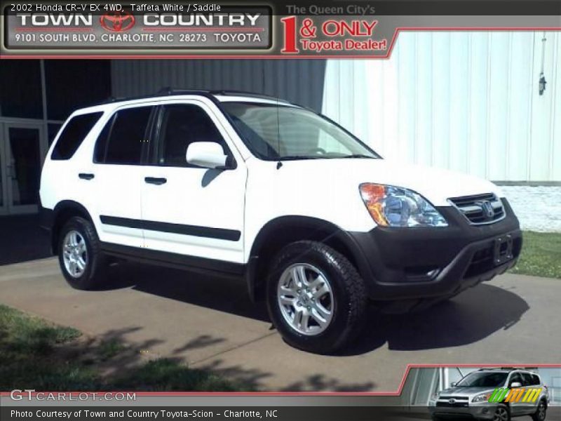 Taffeta White / Saddle 2002 Honda CR-V EX 4WD