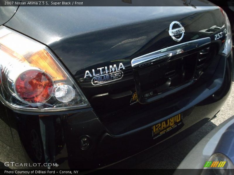Super Black / Frost 2007 Nissan Altima 2.5 S