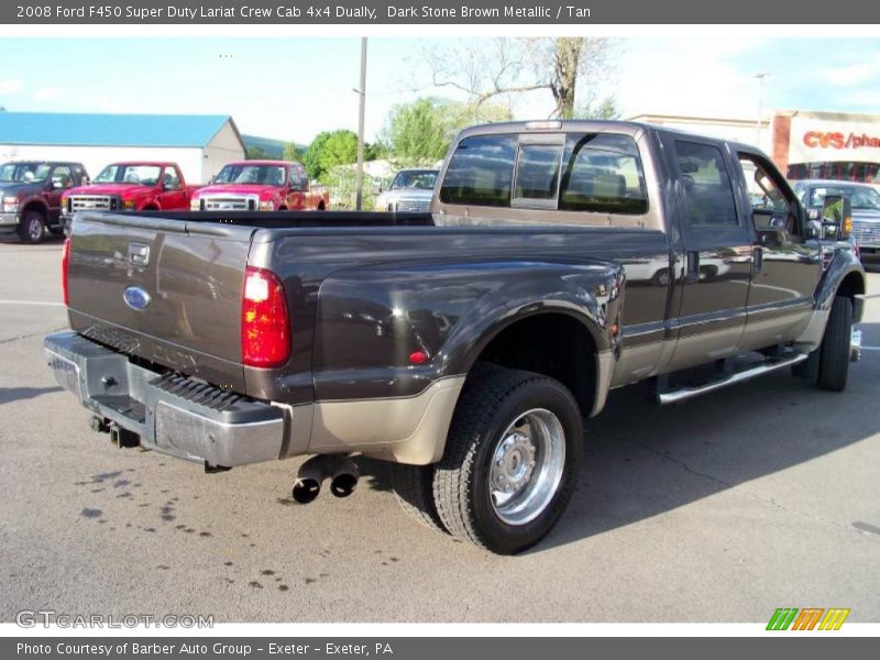 Dark Stone Brown Metallic / Tan 2008 Ford F450 Super Duty Lariat Crew Cab 4x4 Dually
